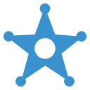 badge, military, police, star svg vector icon