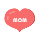 big, heart, mother's day, mothers day svg vector icon