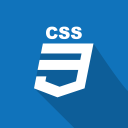 css, front-end, long shadow, web, web technology svg vector icon