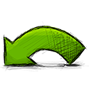 arrow, undo icon