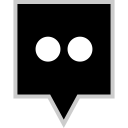 flickr, media, social svg vector icon