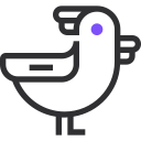bird, logo, media, share, sharing, social, twit svg vector icon