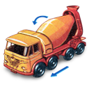 concrete, foden, movement, truck, with icon