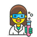 1, scientist, woman svg vector icon