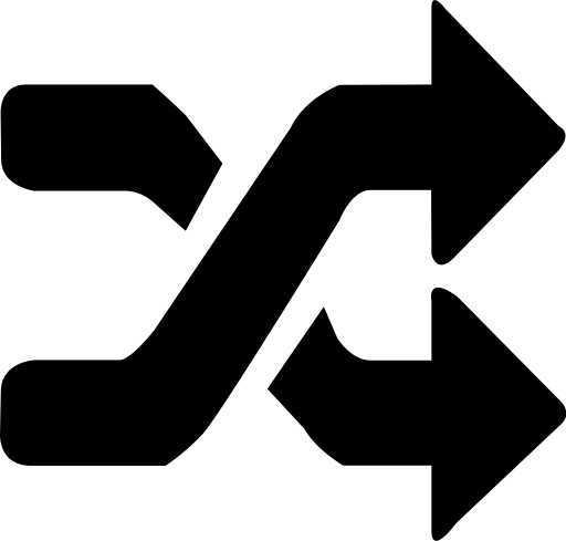 Shuffle svg vector icon