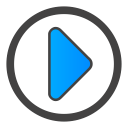 circle, play svg vector icon