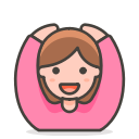2, gesturing, ok, woman svg vector icon