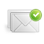 mail, verified icon