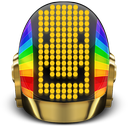 daft, helmet, punk, smile icon