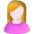user,female,white,pink,ginger,profile,member,person,people,human,woman,account icon