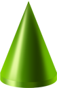 cone, green icon