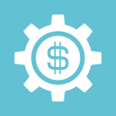 dollar, gear, money, options, preferences, settings, sign svg vector icon
