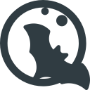 bat, halloween, moon svg vector icon
