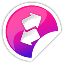 purple, transfer icon