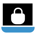 computer, laptop, locked, security svg vector icon