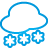 basic, blue, snow, weather icon