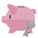 piggy,bank,key icon
