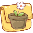 folder,flowerpot icon