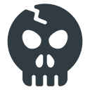 halloween, skull svg vector icon
