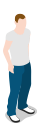 male, man, people, staying svg vector icon