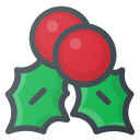 christmas, mistletoe, ornament svg vector icon