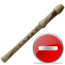flute,delete,instrument,del,remove icon