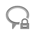 speech,balloon,lock icon