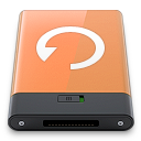 backup, orange, w icon