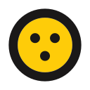 alarmed, emoji, emot, surprise svg vector icon