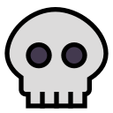 danger, evil, halloween, scary, skeleton, skull svg vector icon