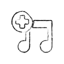 add music, add song, music, play list, song svg vector icon