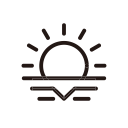 evening, sun, sunny, sunset, weather svg vector icon