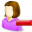 delete, female, user icon