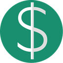 currency, dollar, euro, finance, green, minimal icon