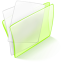 dossier, green, papier icon