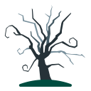 dead, dry, old, scary, tree svg vector icon