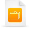 document, file, orange, paper icon