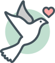 bird, love svg vector icon