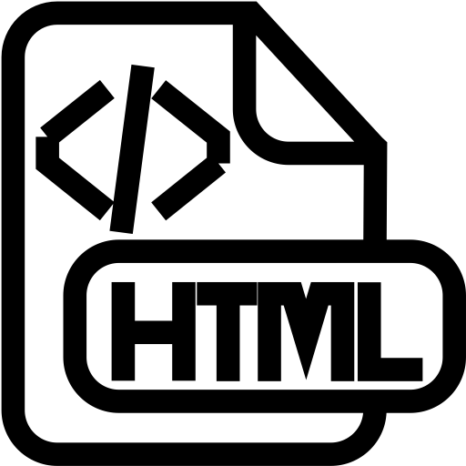File Html svg vector icon
