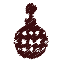 ball, bauble, christmas, decor, decoration, holiday, scribble svg vector icon