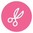 circle, cut, scissors, style svg vector icon