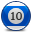 ball, blue, half, pool, ten icon