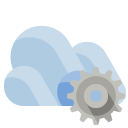 cloud,gear icon