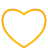 basic, heart, yellow icon