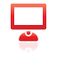 monitor, red icon