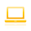 laptop, yellow icon