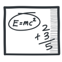 academic, academy, blacboard, board, chalkboard, education, handdrawn, knowledge, learning, school, student, teach, teaching, tool, university, whiteboard svg vector icon