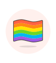 flag, lgbtq, wave svg vector icon