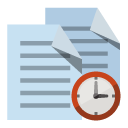 copy,clock icon