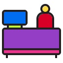 architecture, building, car, couter, holiday, hotel, service svg vector icon